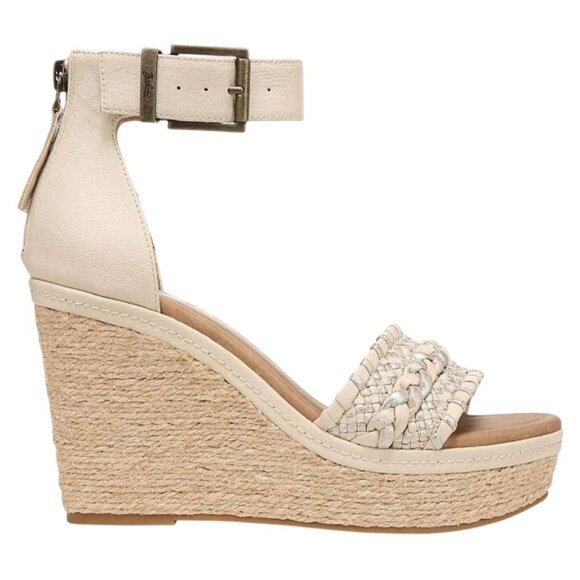 NEW Zodiac Sabeen Braided Espadrille‎ Wedge Sandals Natural/Gold/Silver Size 9.5 - Picture 3 of 13